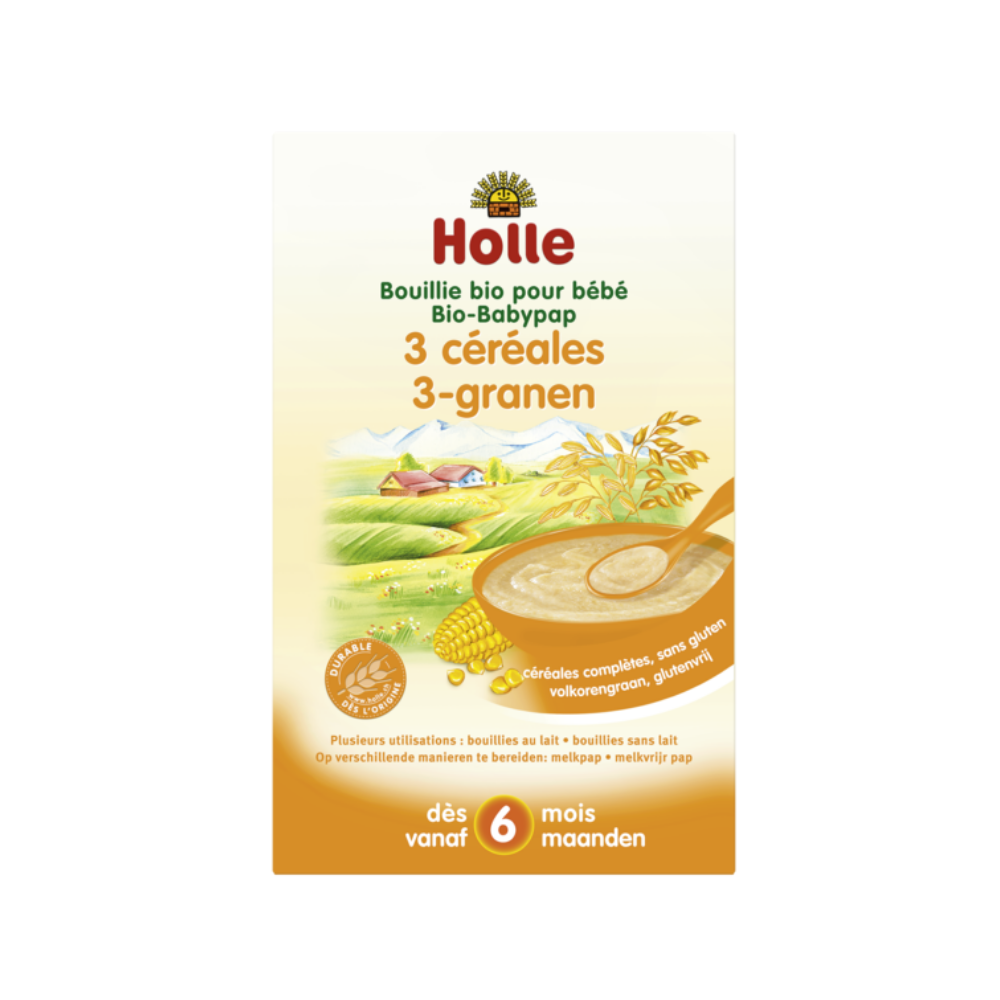 Acheter Bouillie Aux 3 Cereales Pour Bebe Bio 250 G Biologique Naturel Bebe Holle