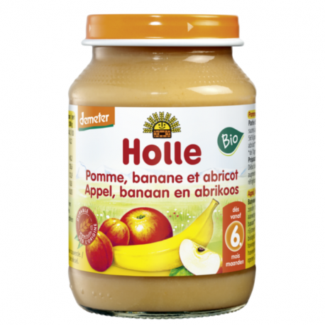 Acheter Petit Pot Pour Bebe Pomme Banane Et Abricot Bio 190 G Biologique Naturel Bebe Holle