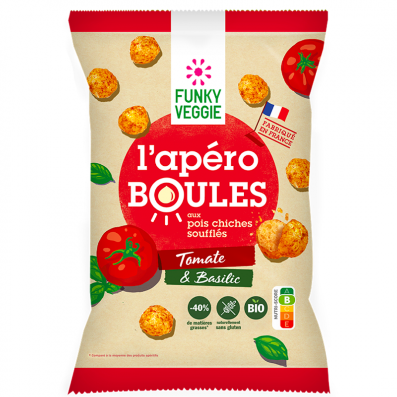 Acheter Aperitif Croustillant Pois Chiches Souffles Tomate Bio Funky Veggie