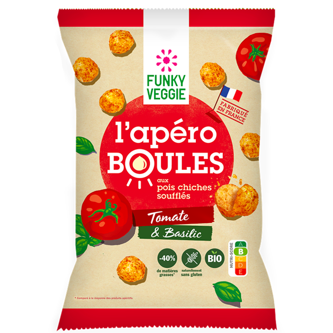 Acheter Aperitif Croustillant Pois Chiches Souffles Tomate Bio Funky Veggie