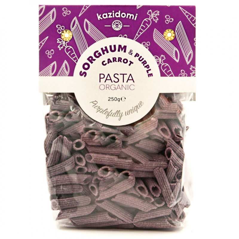 Acheter Pates Penne De Sorgho Carotte Violette Italien Sans Gluten Bio Kazidomi