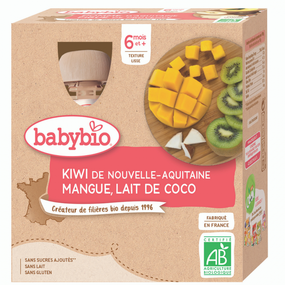 Buy Aquitaine Kiwi Mango Coconut Milk 6 Months On Kazidomi