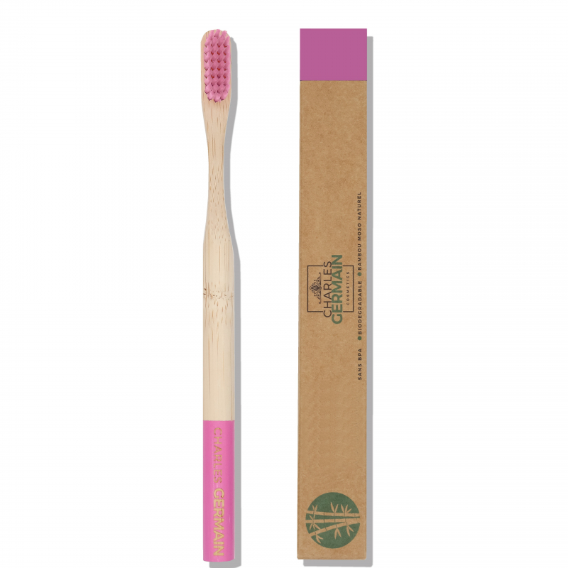 pink bamboo toothbrush