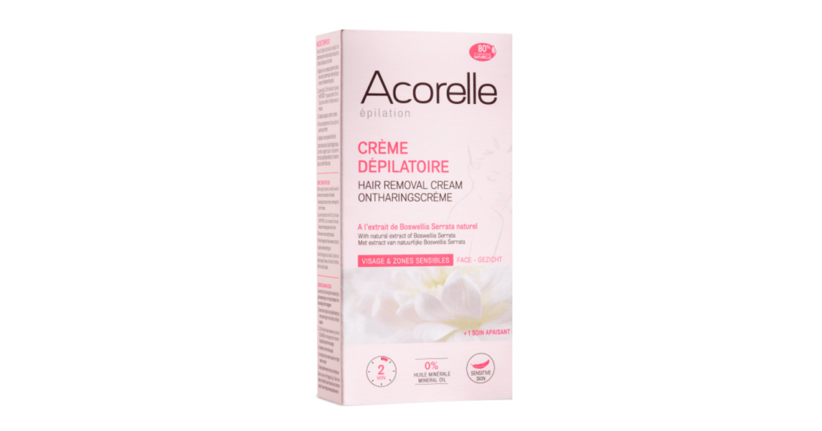 Buy Organic Hair Removal Face Sensitive Areas 75ml Acorelle