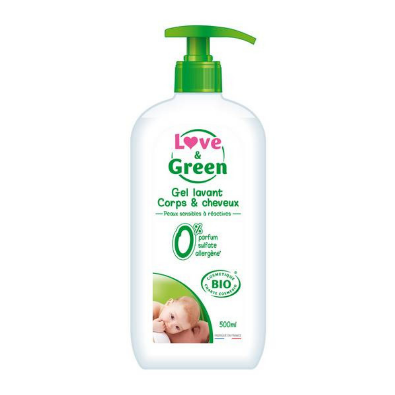 Buy Hypoallergenic Gel Body And Hair Baby Love Green