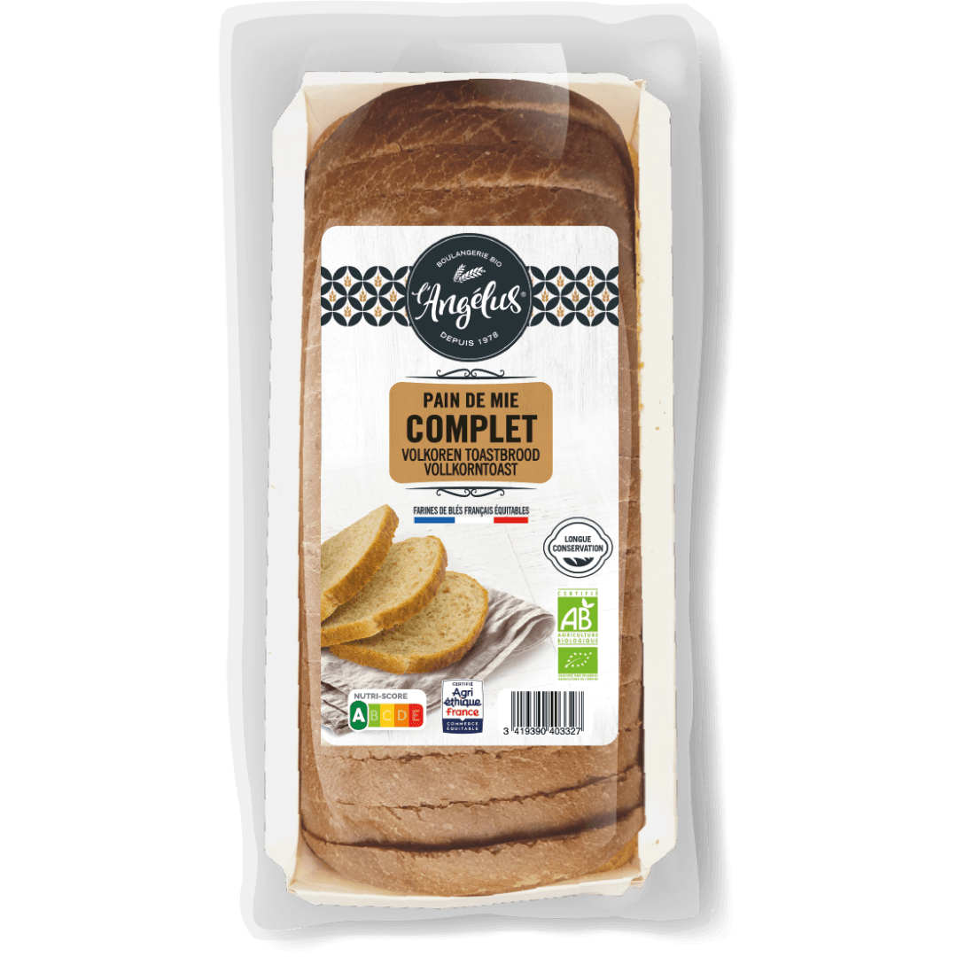 Pain de Mie Complet Tranché Bio 350g L