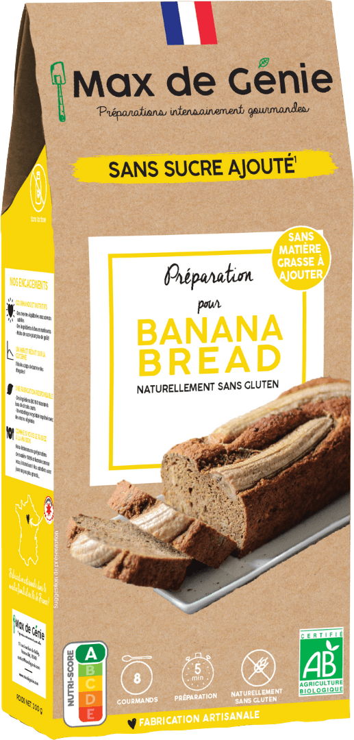 Banana Bread Mix Organic 200g Max de Génie -25% on Kazidomi