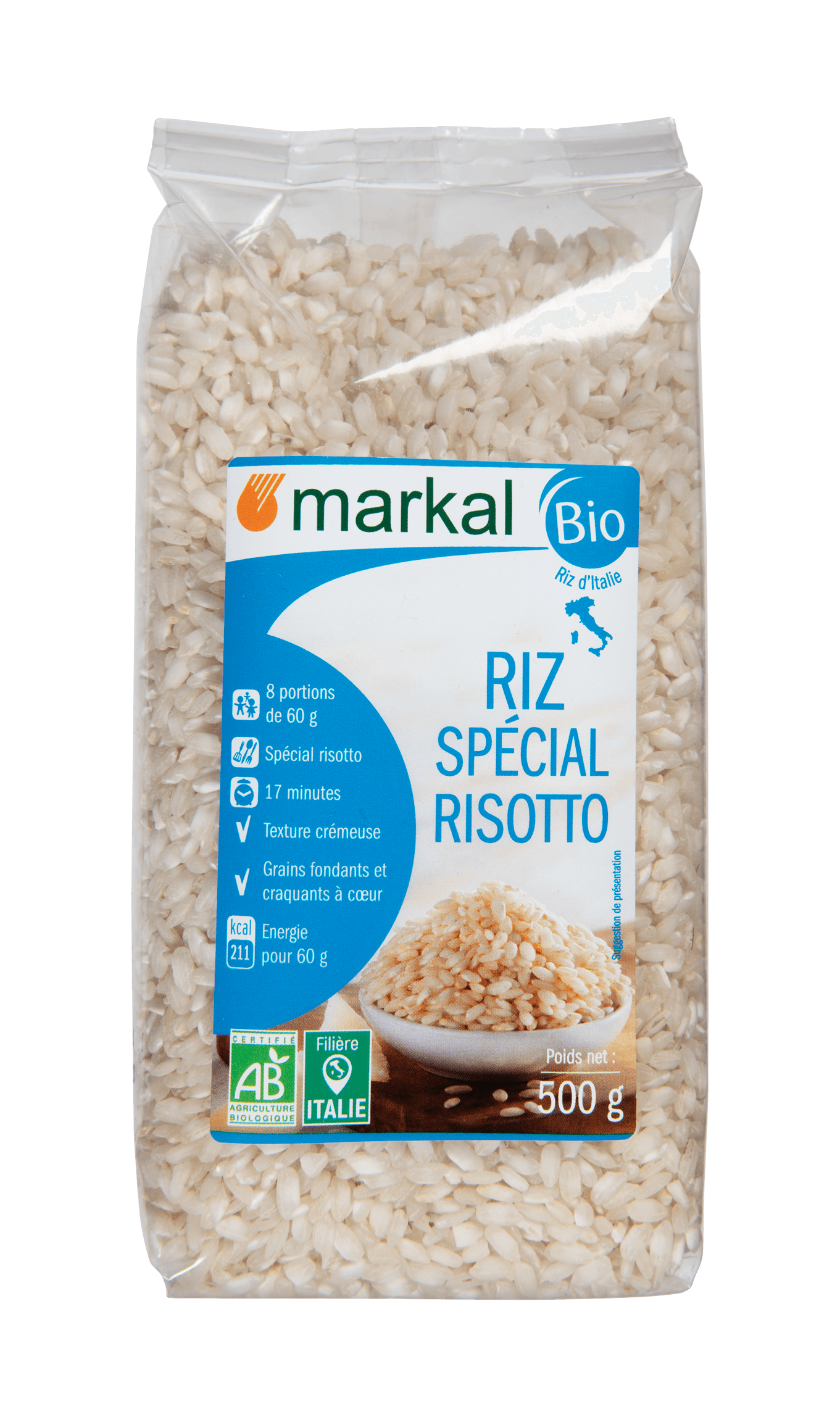Riz Risotto Bio 500g Markal | -15% sur Kazidomi