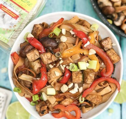 Tagliatelles au tofu et petits légumes