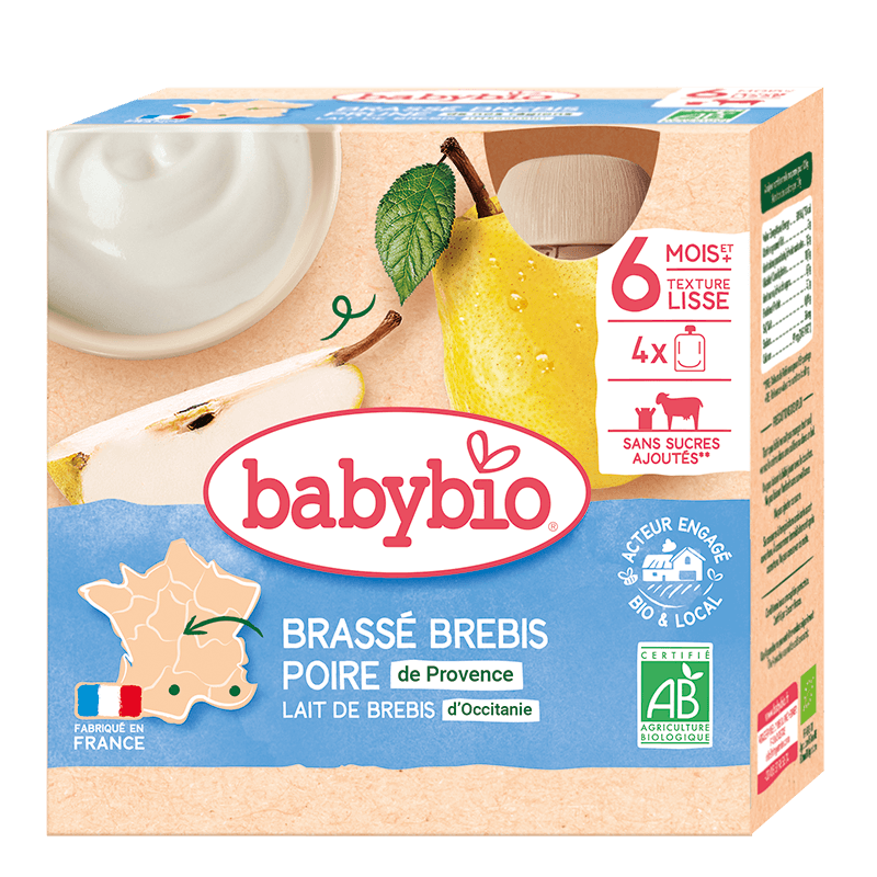 Baby - Brassé Bio Saveur Poire Dès 6 Mois 4 X 100 G
