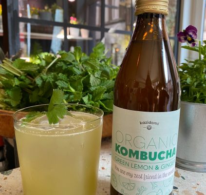 Cocktail au Kombucha Citron & Gingembre Bio et Vodka