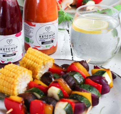 Brochettes végétariennes au barbecue