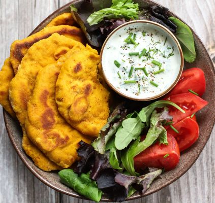 Pain naan au curry et curcuma