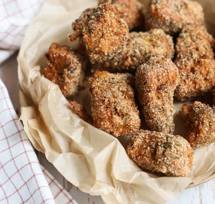 "Buffalo Wings" vegan et sans gluten à base de fruits du jacquier