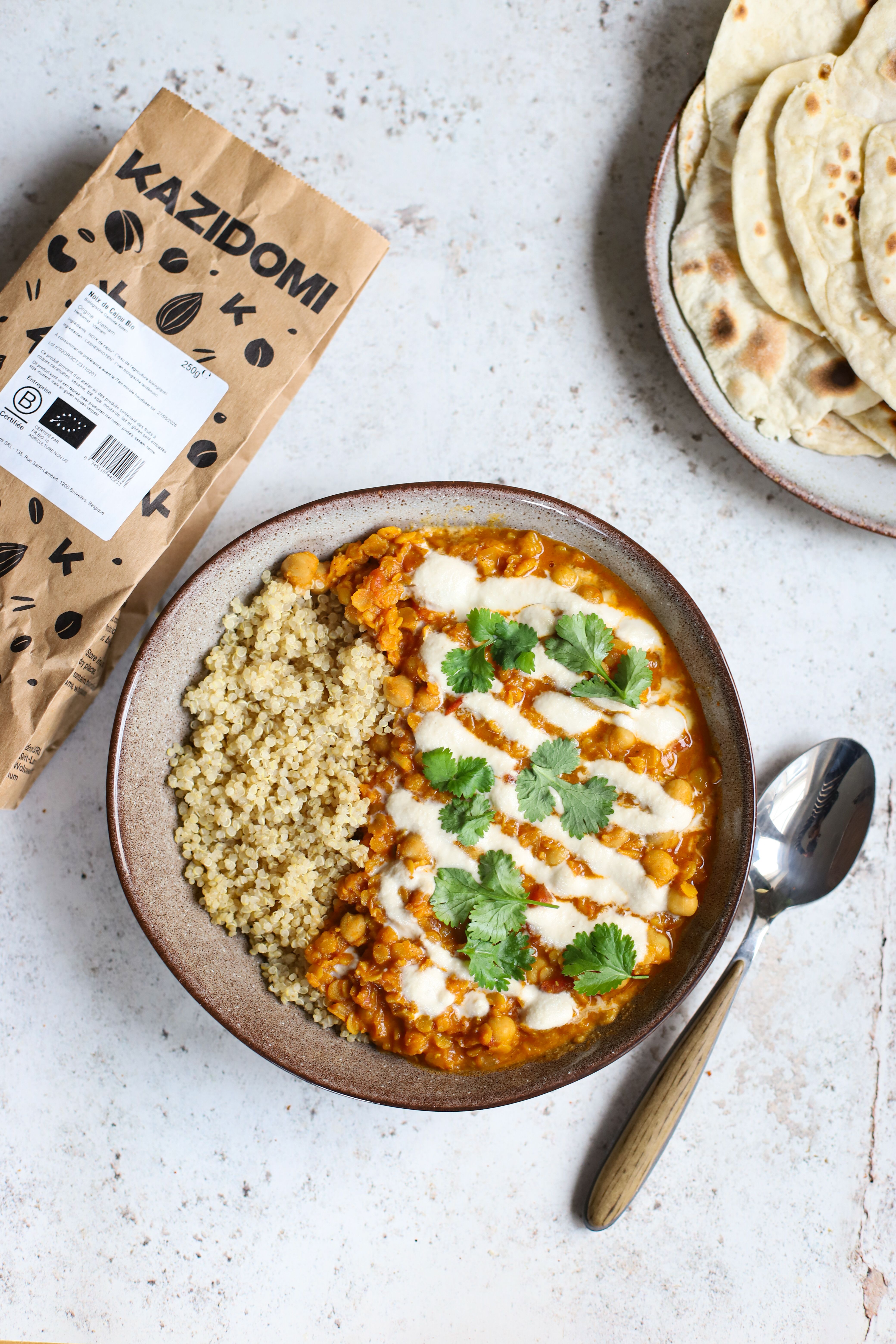 Dhal protéiné de lentilles corail