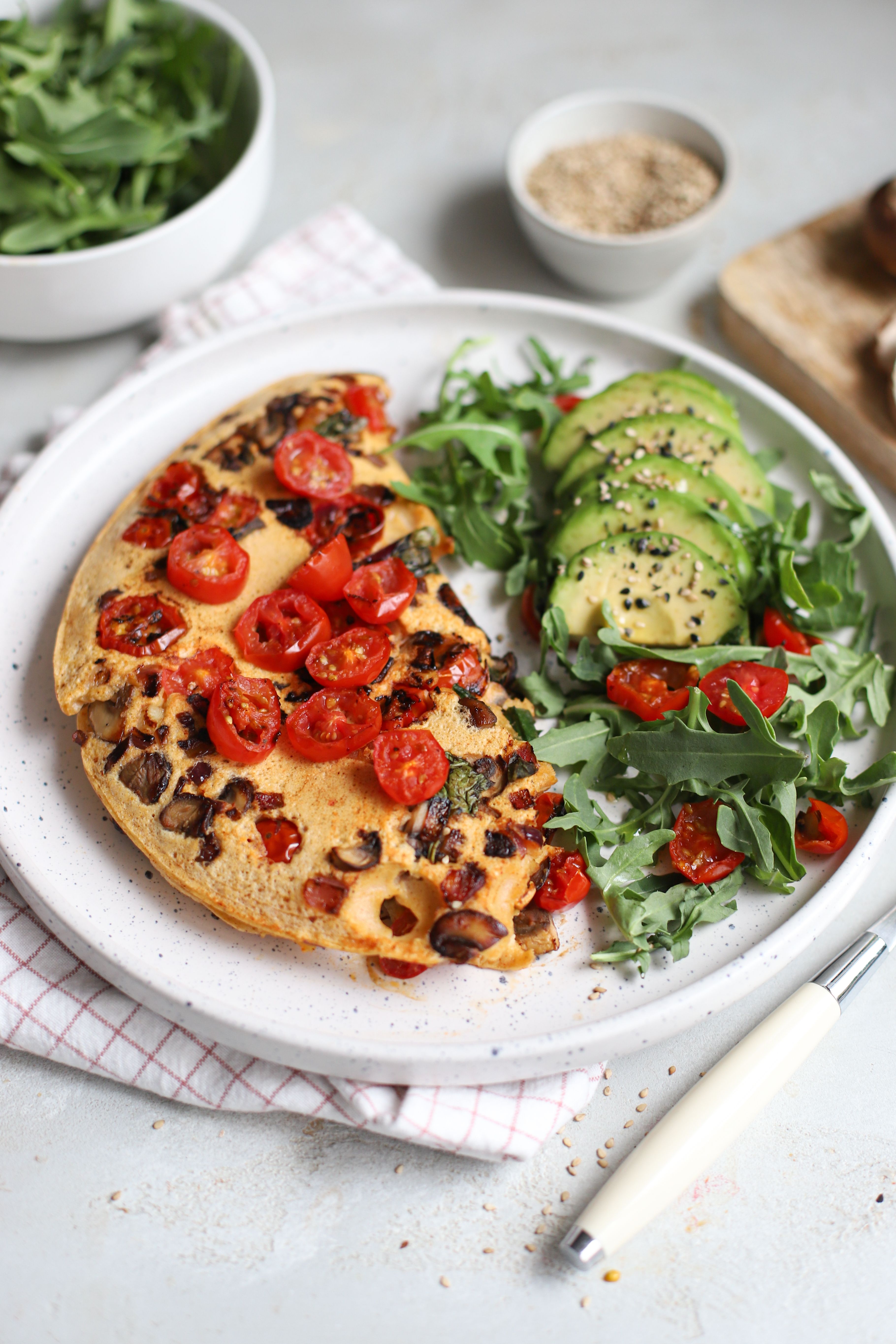 Omelette protéinée vegan