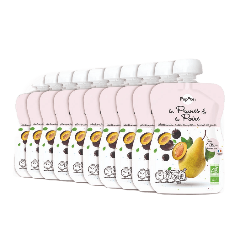 Prune Pear Pouch from Months Organic 10 x 120g Popote -10% on