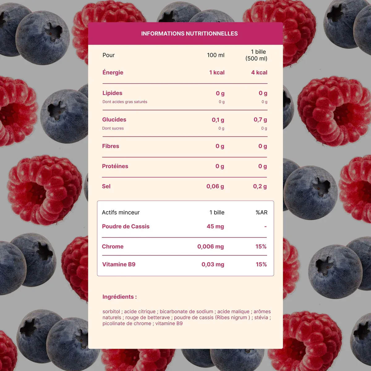 Functional slimming drink raspberry tablet