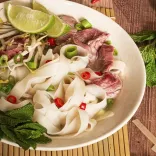 Wide, half-brown rice noodles 1