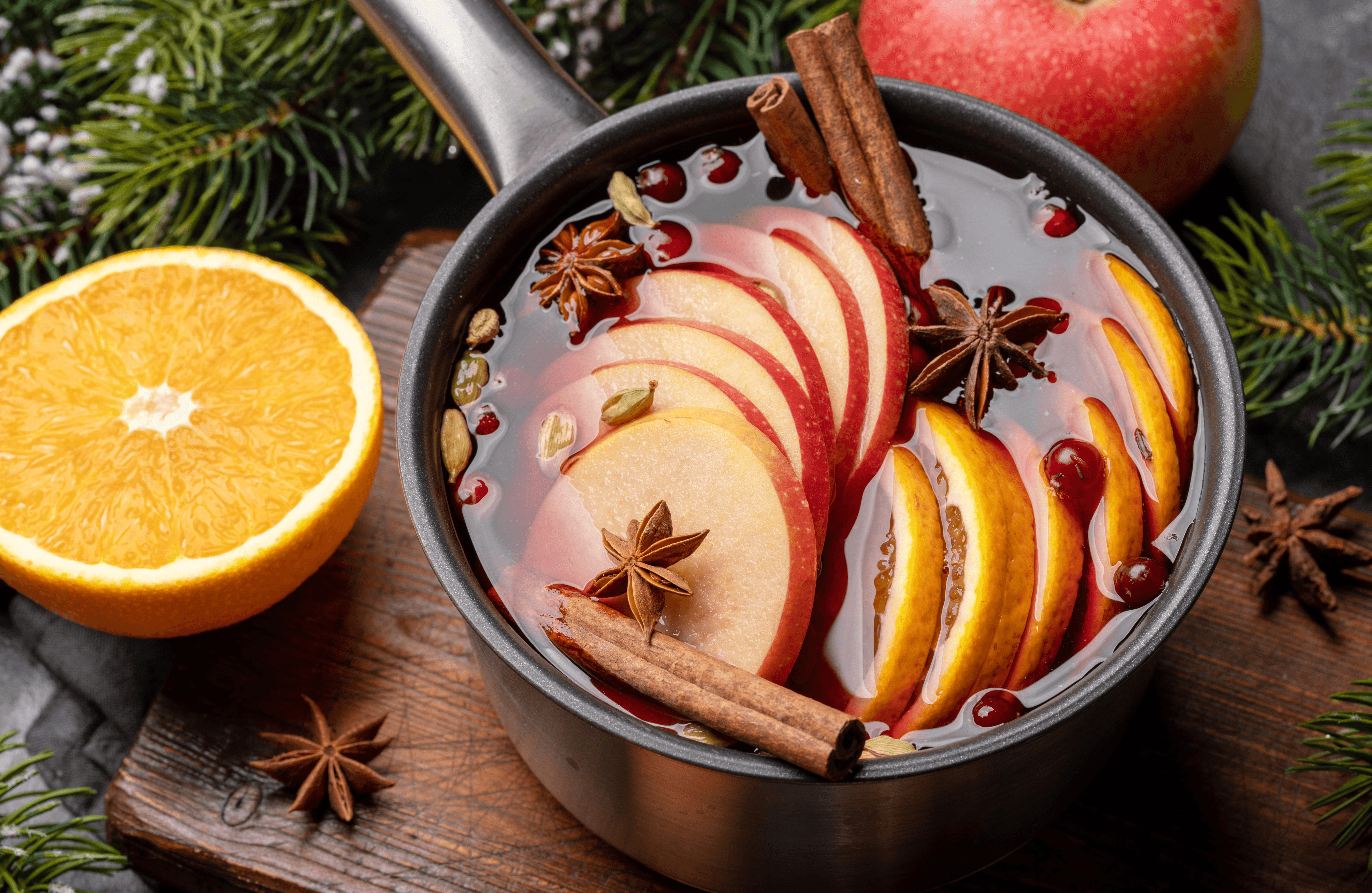Vin chaud aux épices de Noël