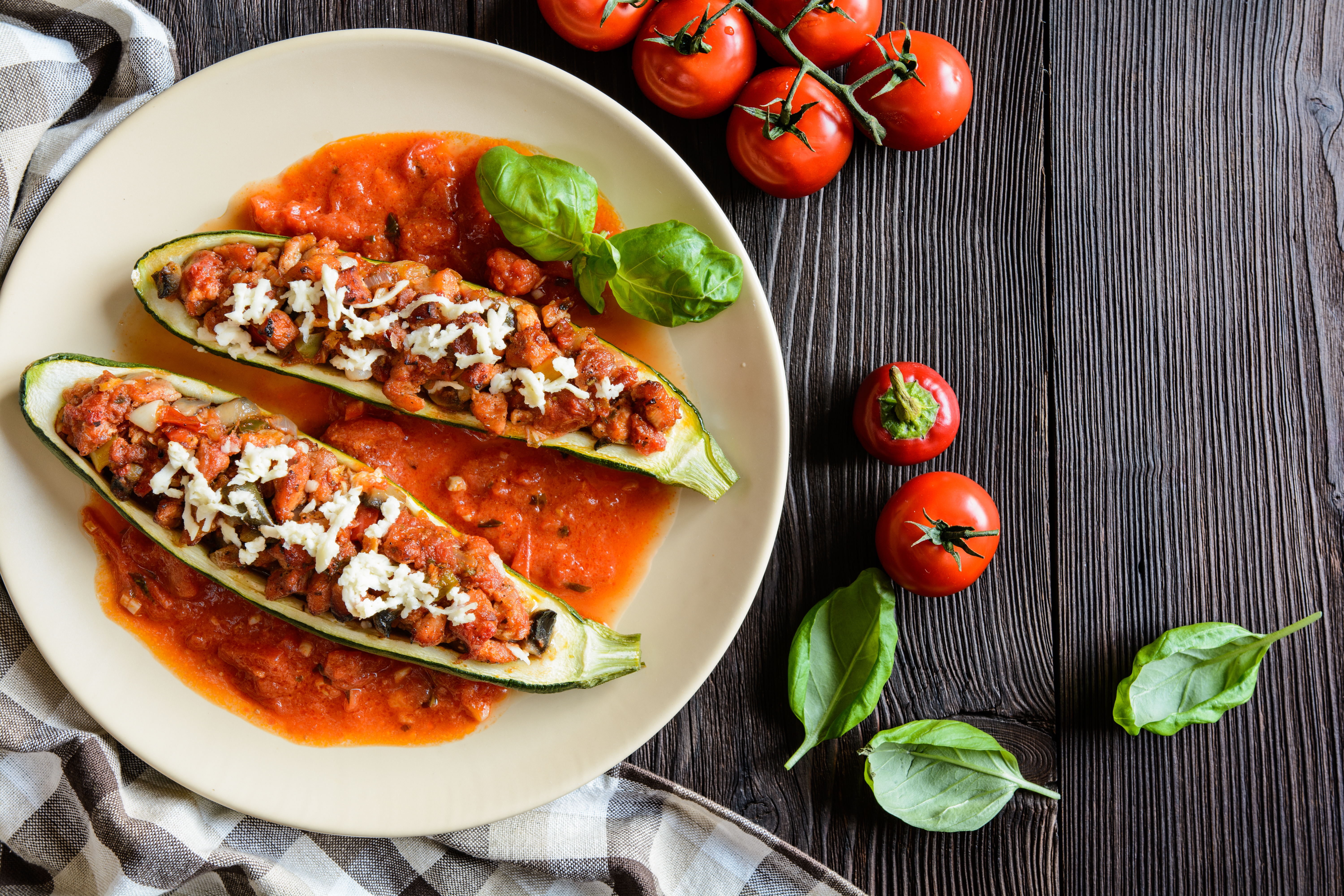 Courgette pizza
