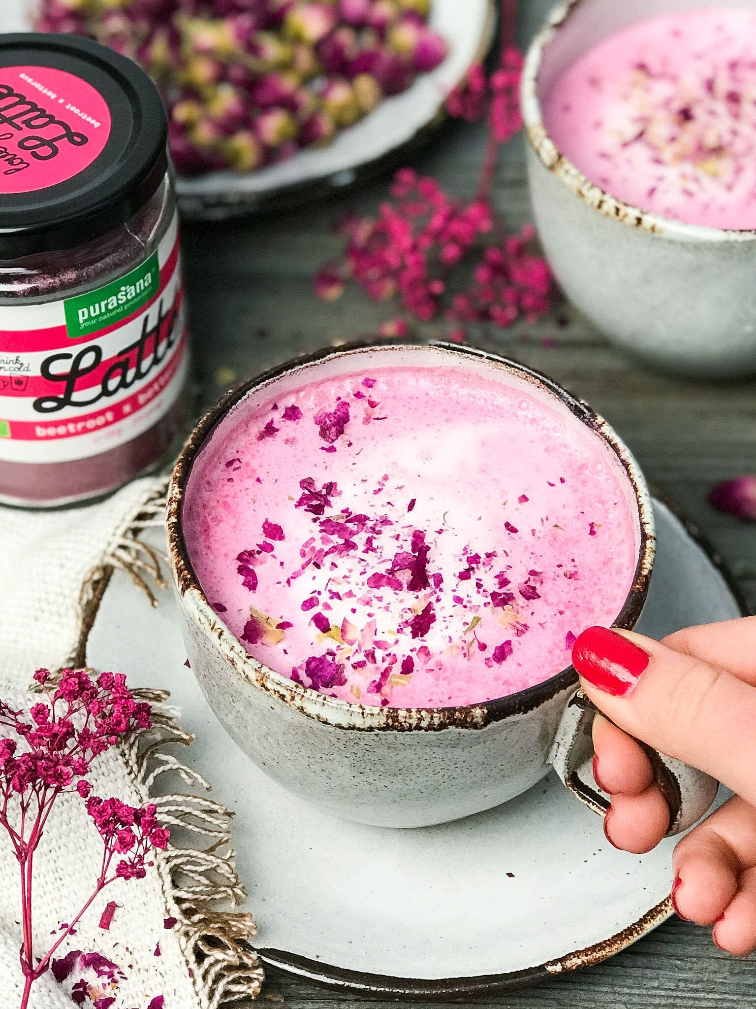 Pink latte