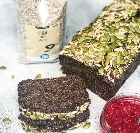 Pain aux graines de chia sans gluten