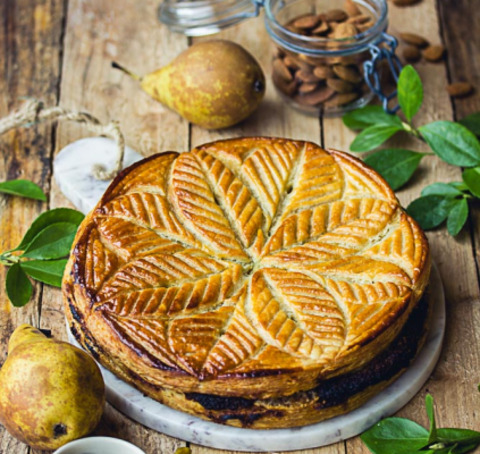 Galettes des Rois vegan à la purée de pistache et poire
