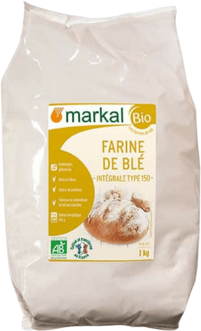 Markal - Farine de blé intégrale T150 1kg Bio