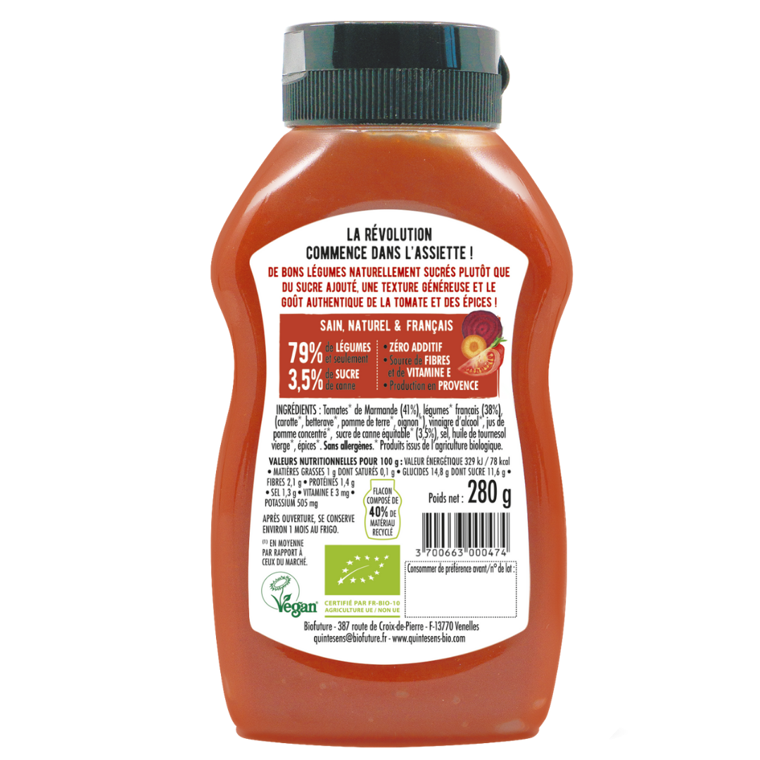 Quintesens - L'Incroyable Ketchup 100% Santé Bio 280g