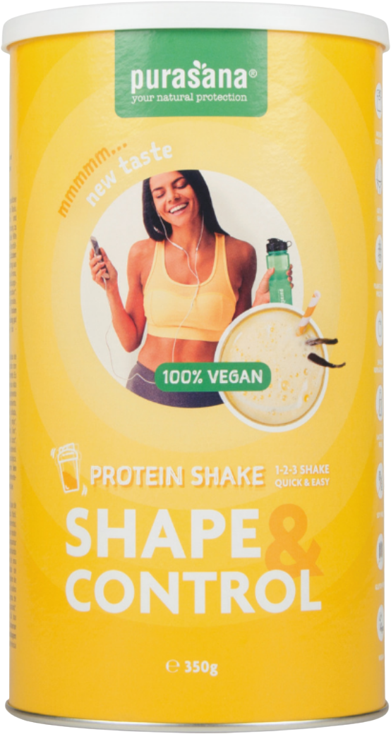 Purasana - Shape & Control Vegan protein shake vanille (64% PROT) 350g
