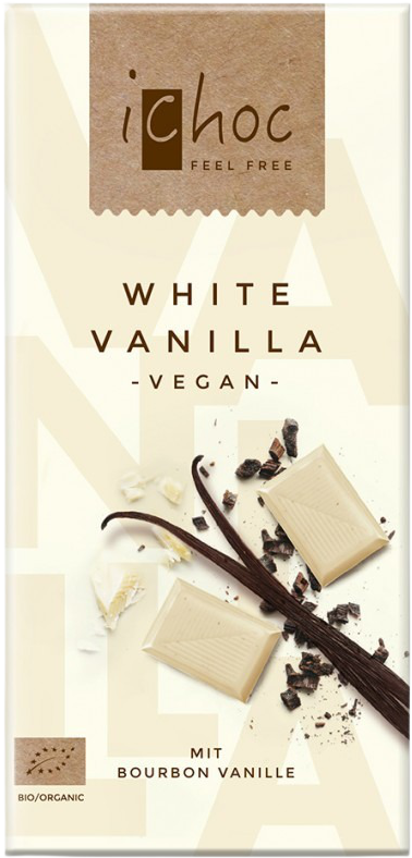 iChoc - Chocolat Blanc Vanille Vegan Bio 80g