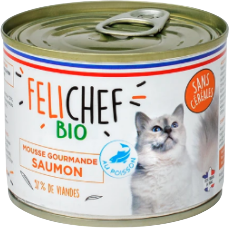 Mousse Saumon Sans Cereale Chat Bio 0g Bio 0 G
