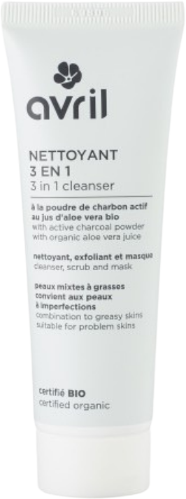 Nettoyant 3 en 1 Charbon Actif & Aloe Vera Bio