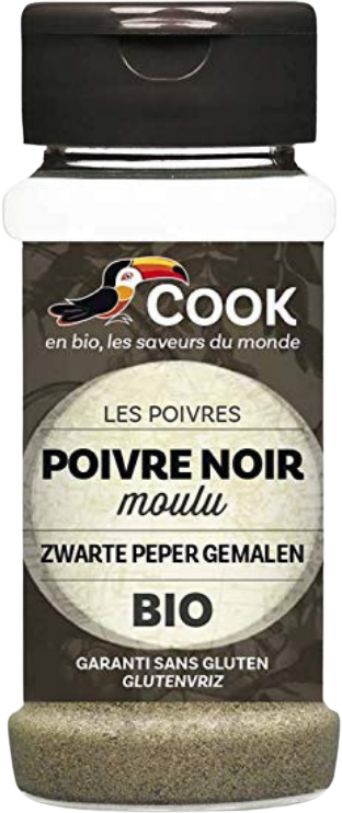 COOK - Poivre Noir Moulu Bio 45 Gr
