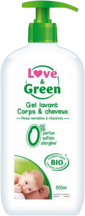 Buy Hypoallergenic Gel Body And Hair Baby Love Green