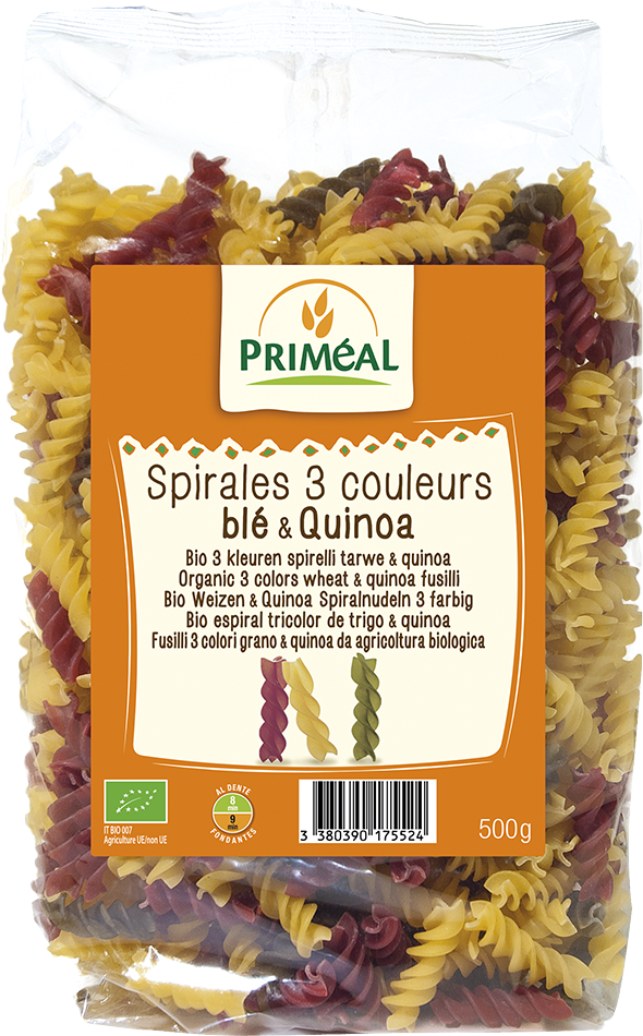 Priméal - Spirellis Tricolores au Quinoa 500g